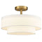 Modern LED Living Room Ceiling Lights Drum Shade, Color-Selectable